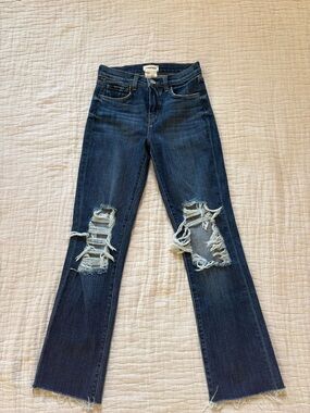 L'AGENCE Jordan high rise   Distressed cropped Jeans